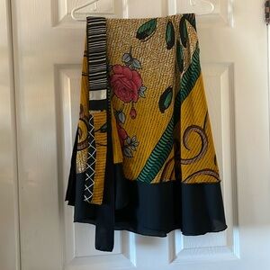 Floral vintage 1990s 1980s wrap skirt